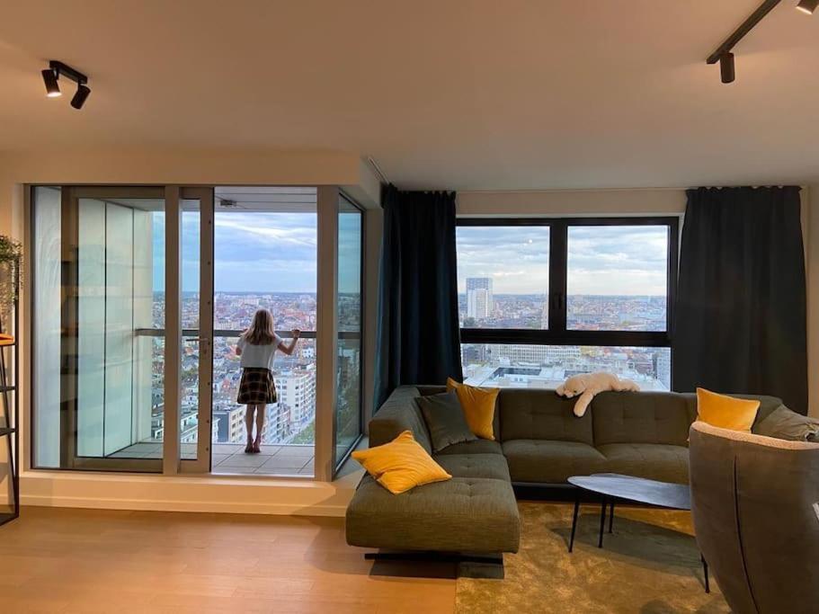 Uniek Appartement - Mooiste En Hoogste Uitzicht Op Antwerpen! - Incl Gratis Parking Εξωτερικό φωτογραφία