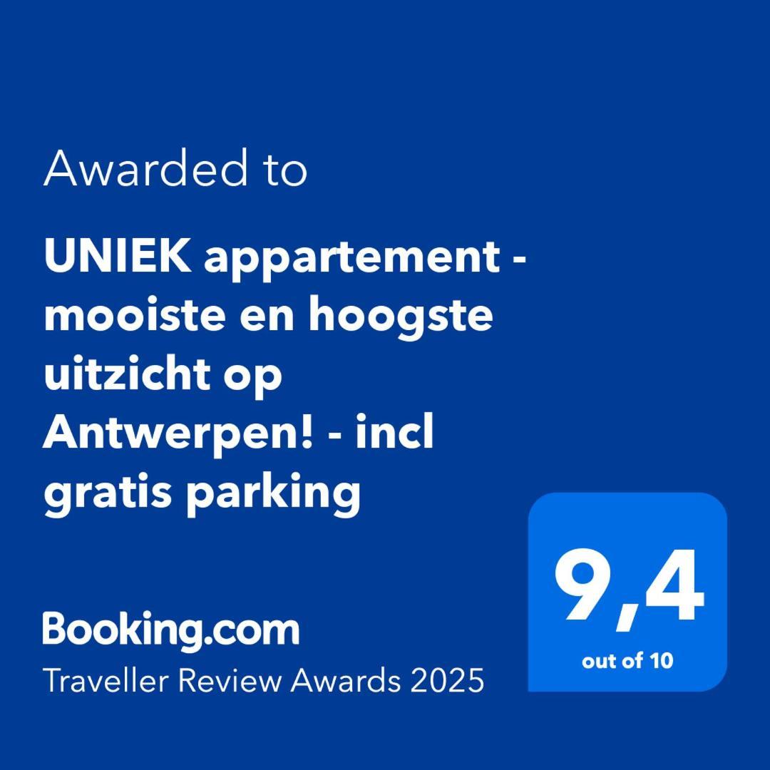 Uniek Appartement - Mooiste En Hoogste Uitzicht Op Antwerpen! - Incl Gratis Parking Εξωτερικό φωτογραφία
